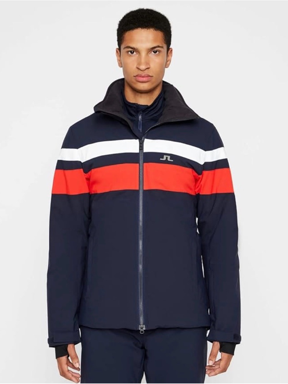 J.Lindeberg Jacket Red and White Chest Stripes